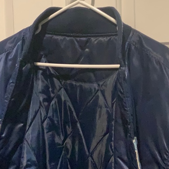 Vintage UNC TARHEELS quilted satin bomber jacket - Picture 7 of 8